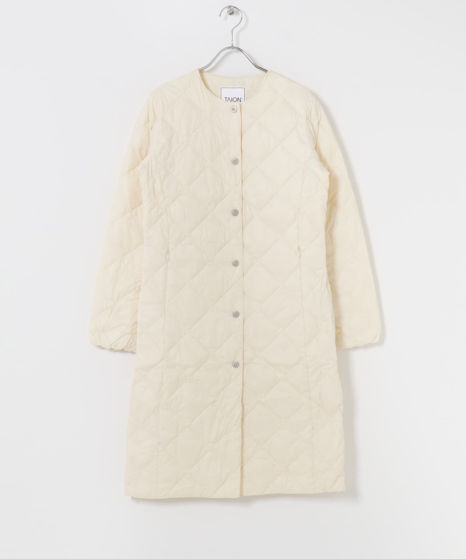 URBAN RESEARCH ROSSO「TAION　CREW NECK LONG DOWN COAT」|ダウン|オフホワイト