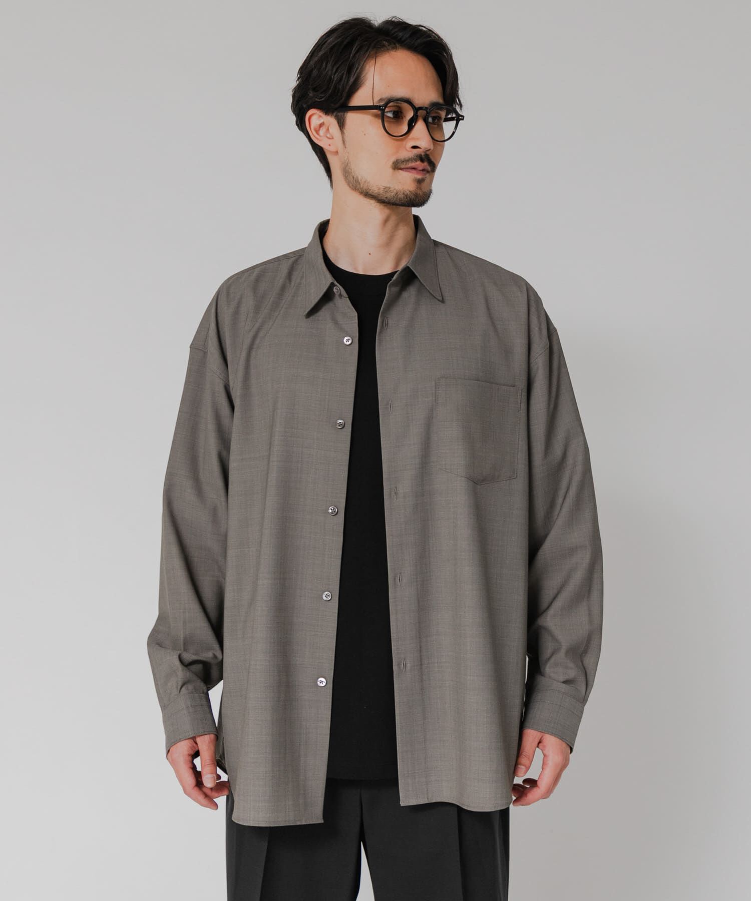 URBAN RESEARCH「『洗濯可/防シワ/接触冷感』WASHABLE WOOL OVER SHIRTS」|シャツ・ブラウス|