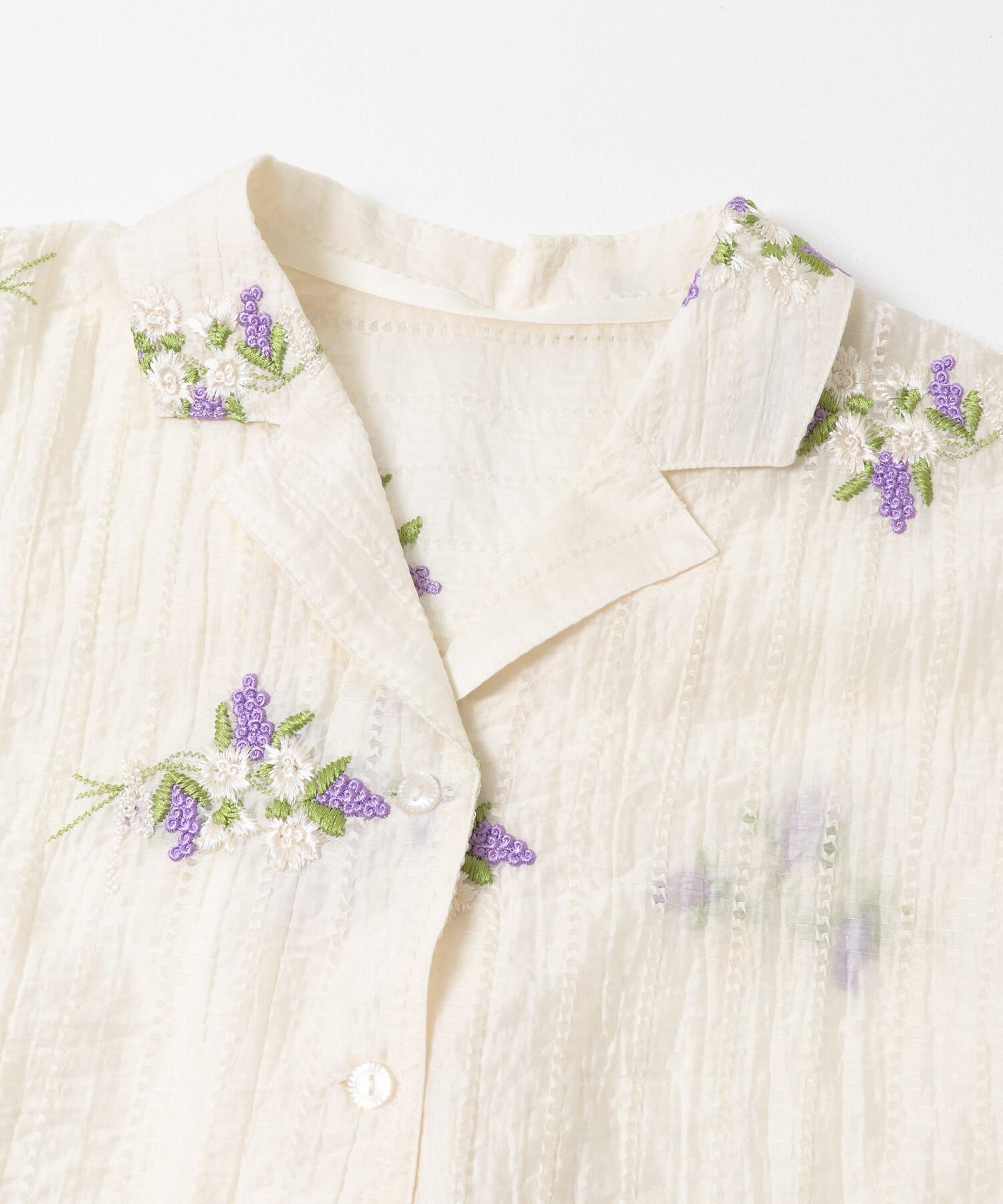 Sonny Label 「フラワー刺繍ジャガードシャツ」|シャツ・ブラウス|