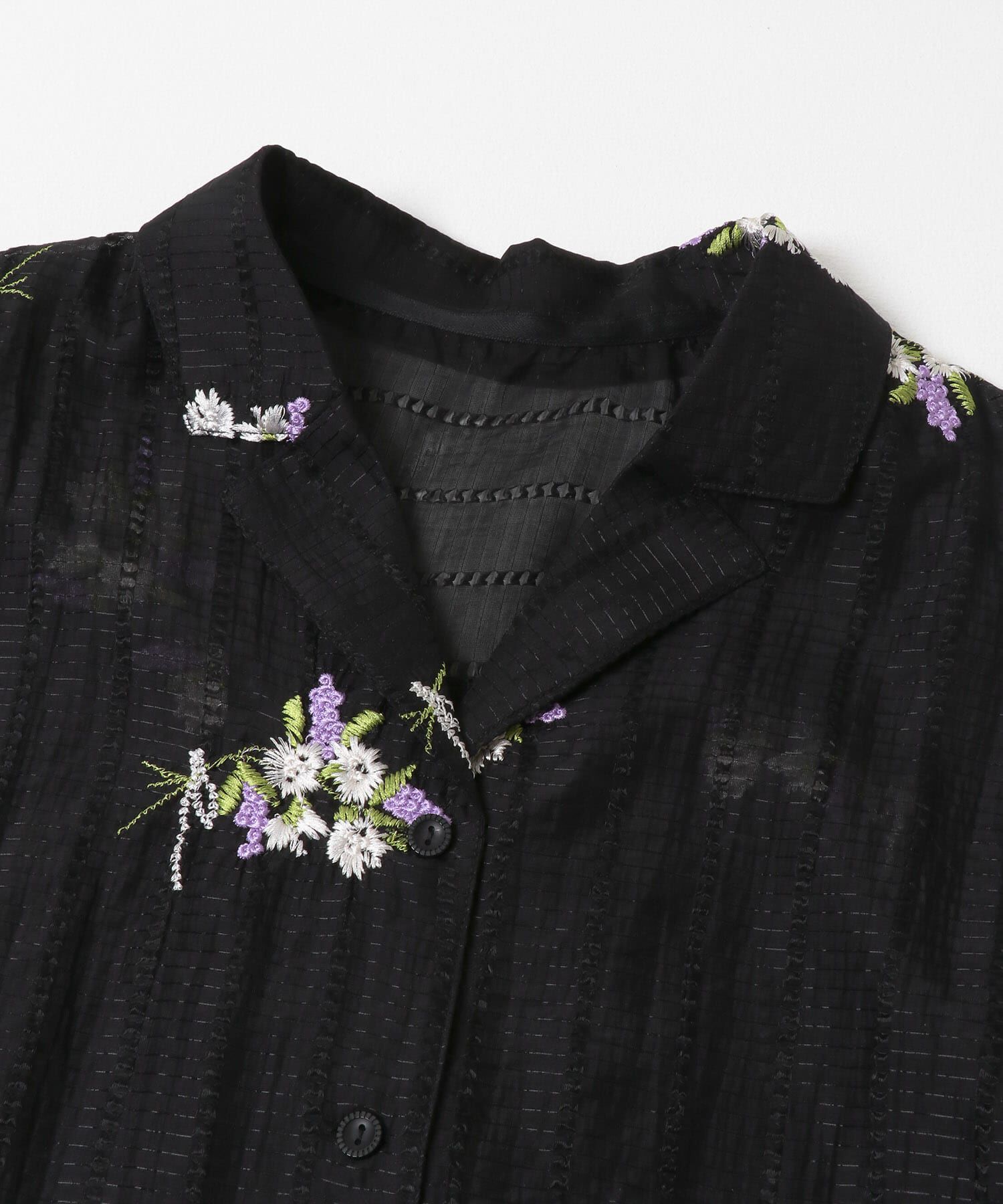 Sonny Label 「フラワー刺繍ジャガードシャツ」|シャツ・ブラウス|