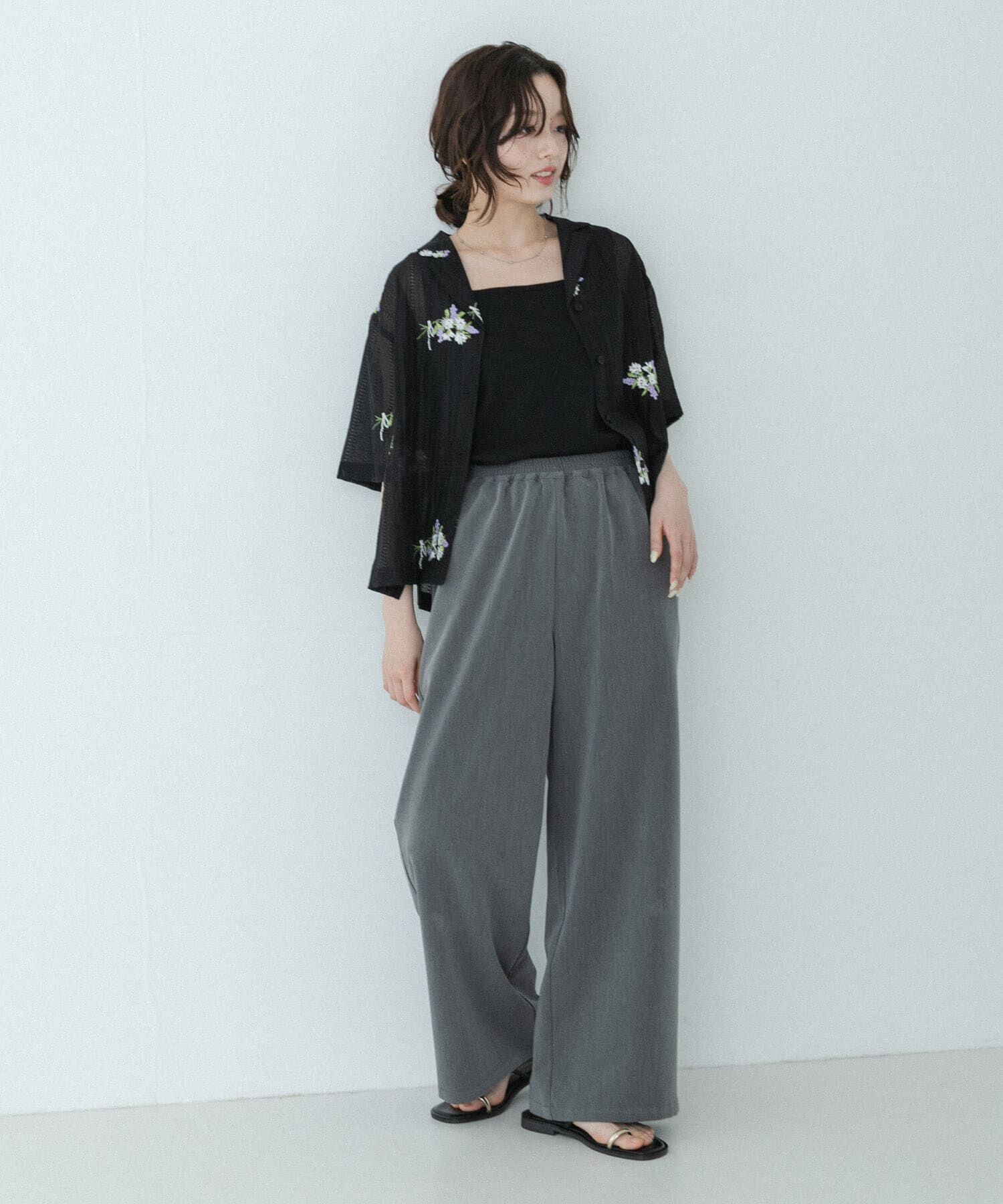 Sonny Label 「フラワー刺繍ジャガードシャツ」|シャツ・ブラウス|