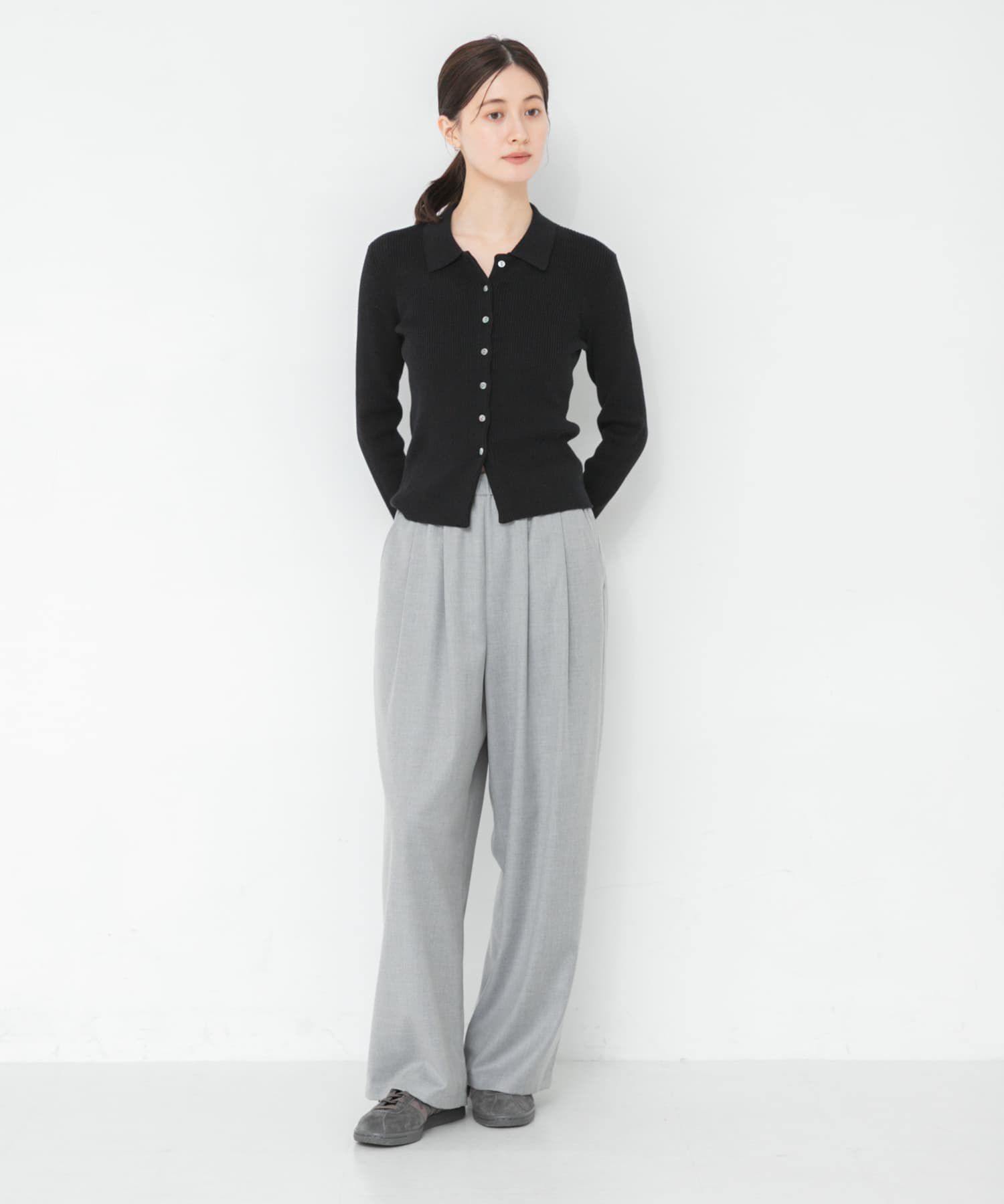 URBAN RESEARCH「『UR TECH SMOOTHLUXE』ウール混タックギャザーストレートパンツ」|その他|