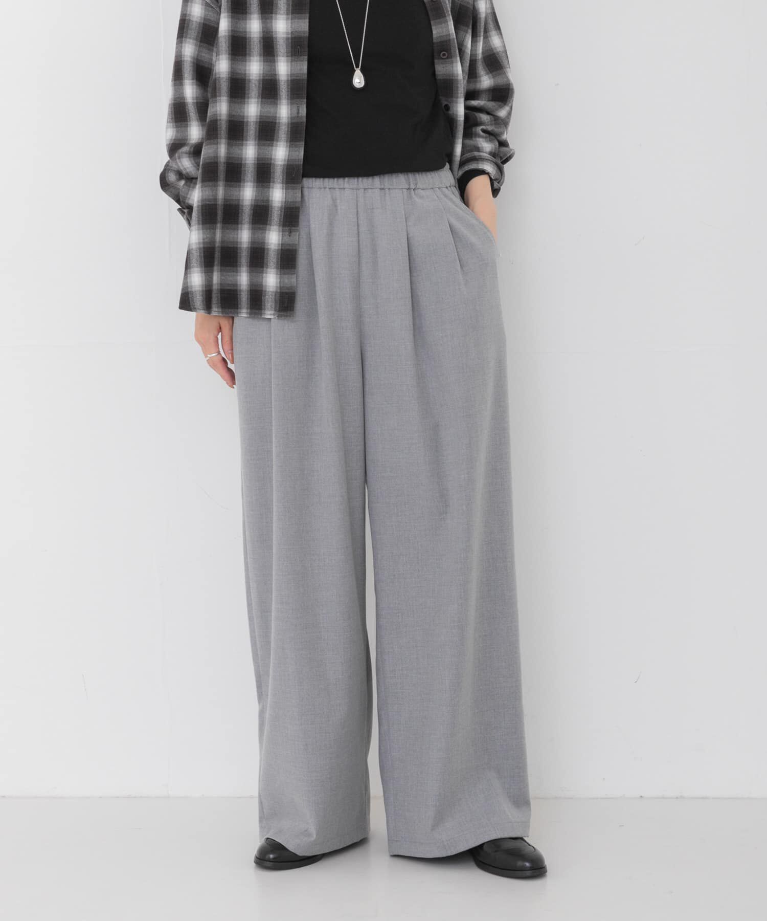 URBAN RESEARCH「『UR TECH SMOOTHLUXE』ウール混タックギャザーストレートパンツ」|その他|