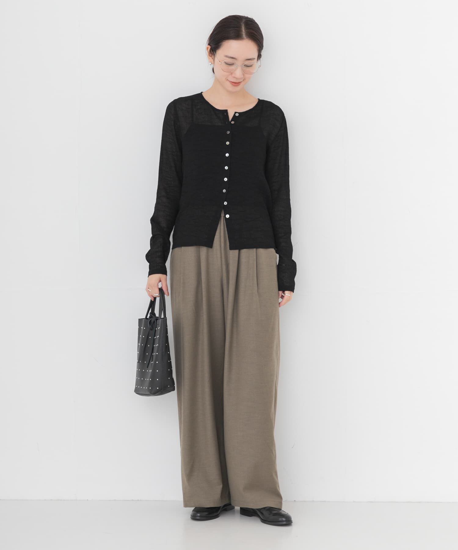 URBAN RESEARCH「『UR TECH SMOOTHLUXE』ウール混タックギャザーストレートパンツ」|その他|