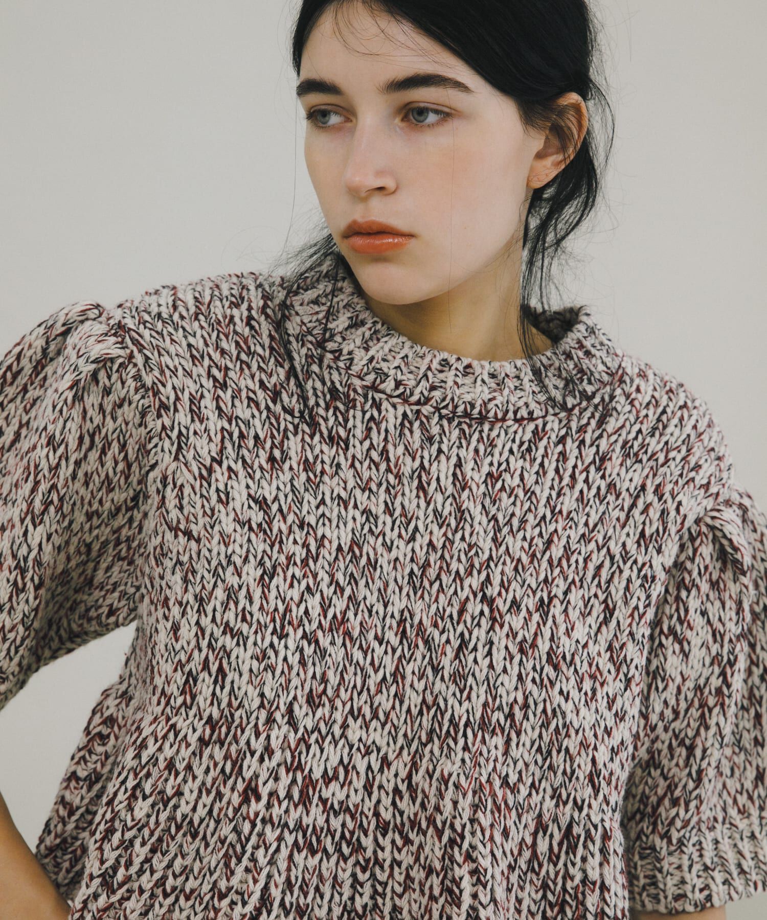 LAATO「mix yarn frill knit」|ニット・セーター|ホワイト系その他