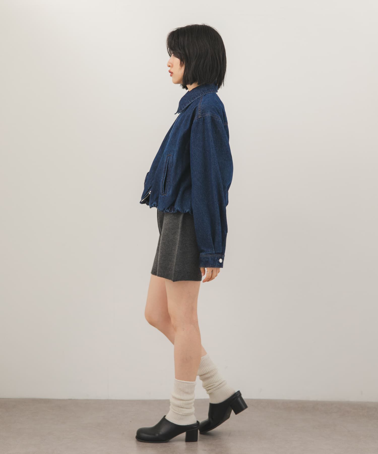  「バルーンデニムブルゾン」|デニムジャケット|