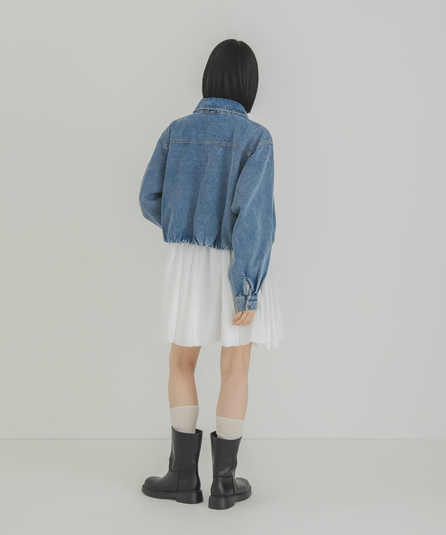  「バルーンデニムブルゾン」|デニムジャケット|