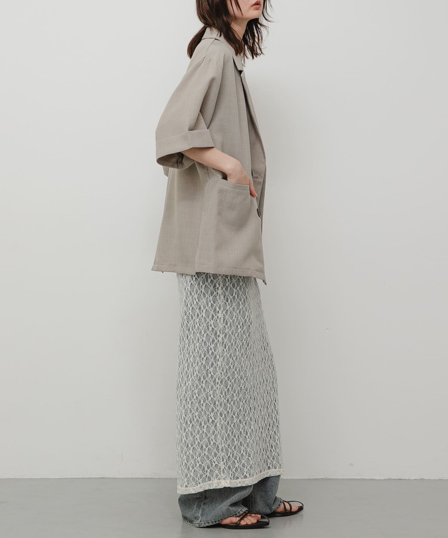 SENSE OF PLACE by URBAN RESEARCH「レースナロースカート」|スカート|