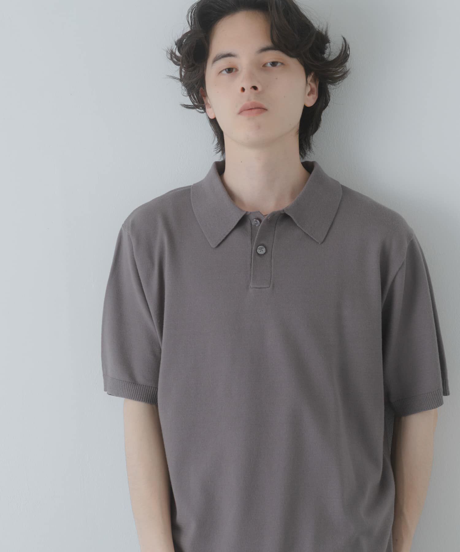 SENSE OF PLACE by URBAN RESEARCH「『洗濯可』ストレッチニットポロショートスリーブTシャツ」|ニット・セーター|