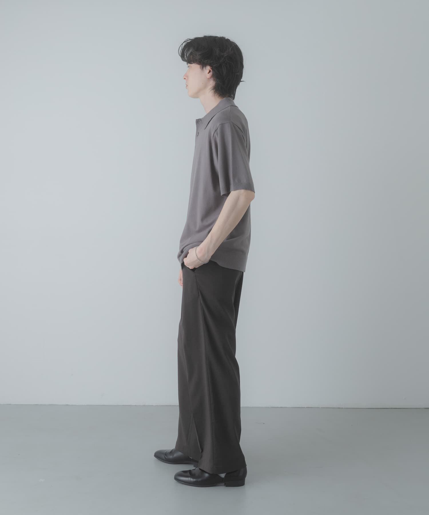 SENSE OF PLACE by URBAN RESEARCH「『洗濯可』ストレッチニットポロショートスリーブTシャツ」|ニット・セーター|