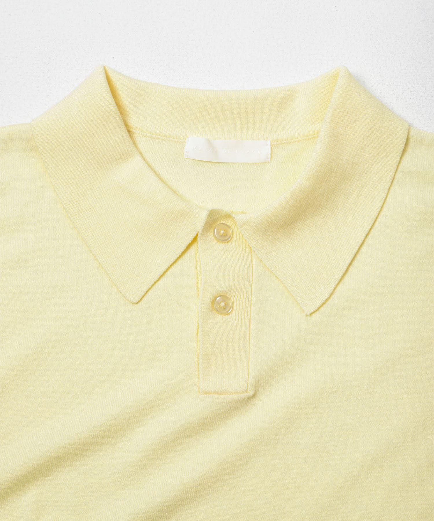 SENSE OF PLACE by URBAN RESEARCH「『洗濯可』ストレッチニットポロショートスリーブTシャツ」|ニット・セーター|