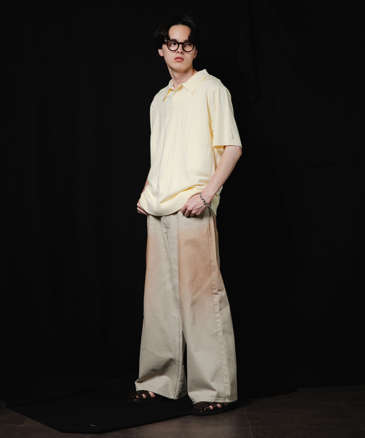 SENSE OF PLACE by URBAN RESEARCH「『洗濯可』ストレッチニットポロショートスリーブTシャツ」|ニット・セーター|