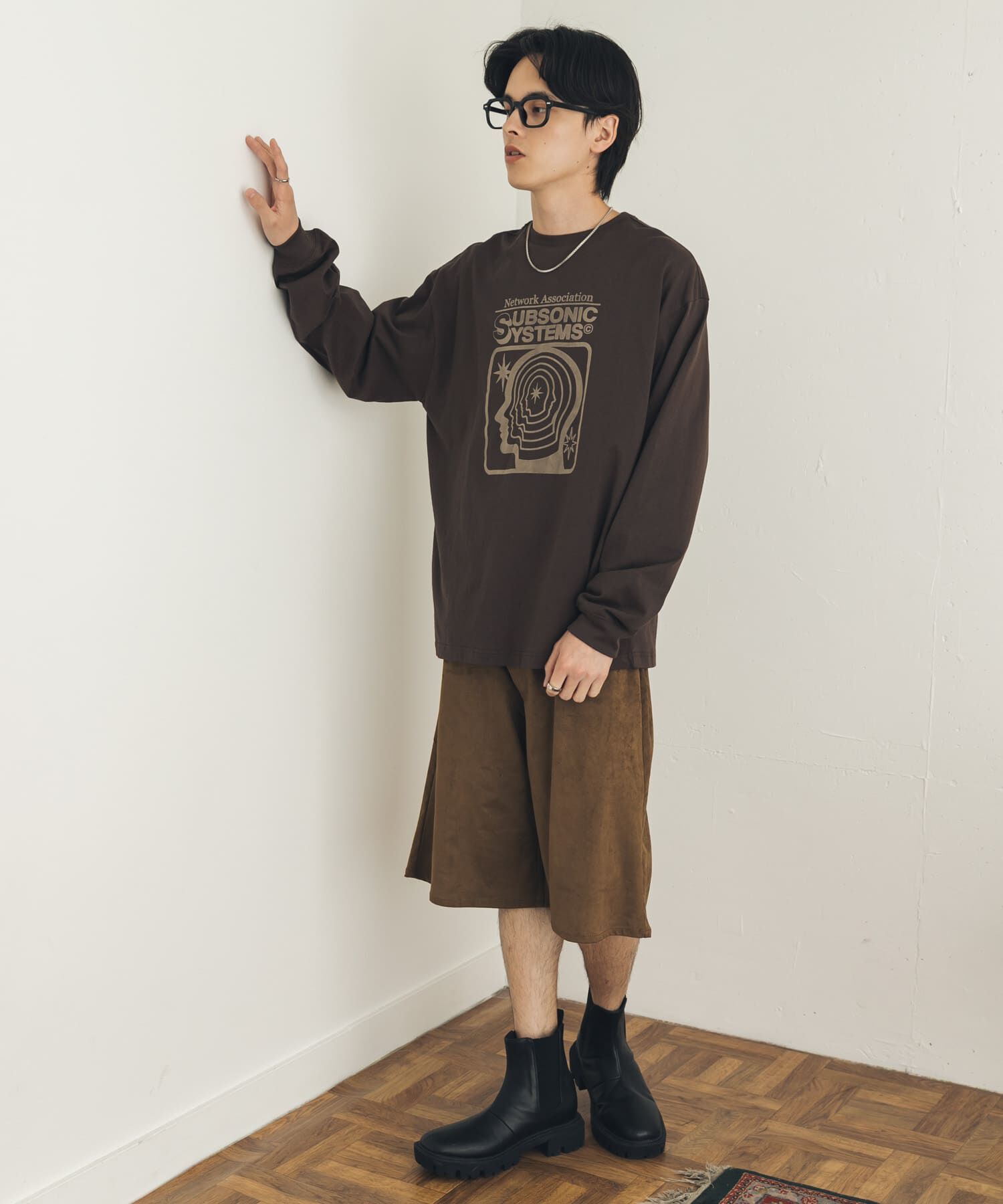 SENSE OF PLACE by URBAN RESEARCH「『別注』LOVEPOPSTUDIO&times;SENSE OF PLACE ロングTシャツ」|Tシャツ・カットソー|
