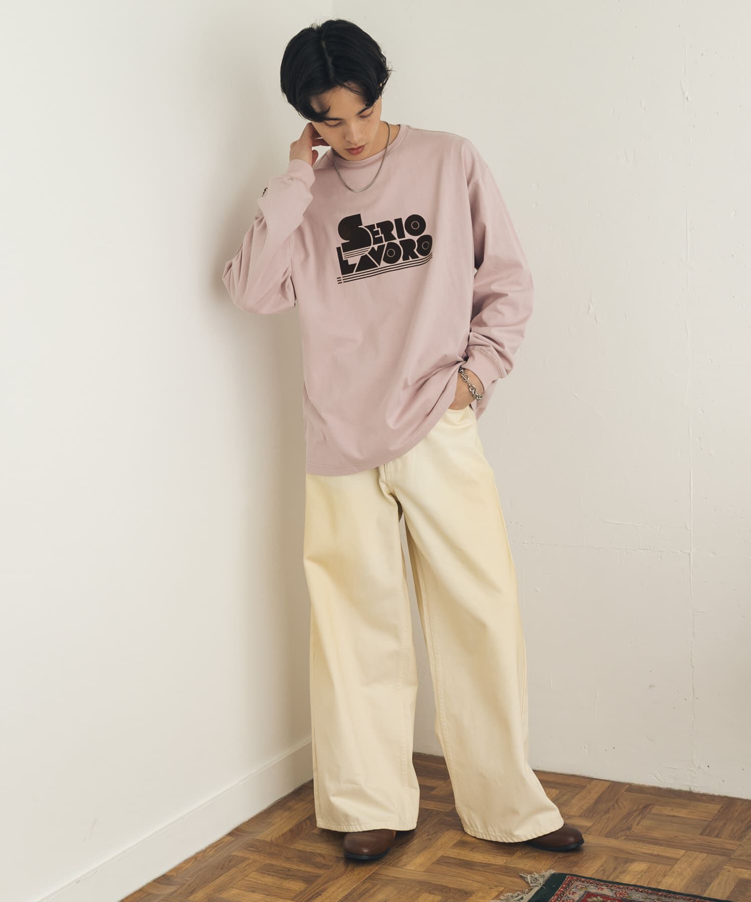 SENSE OF PLACE by URBAN RESEARCH「『別注』LOVEPOPSTUDIO&times;SENSE OF PLACE ロングTシャツ」|Tシャツ・カットソー|