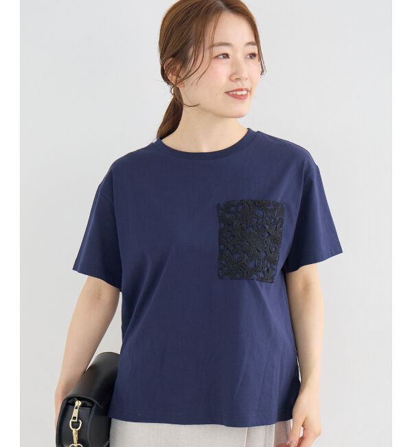 「レースポケットデザインTシャツ」|Tシャツ・カットソー|