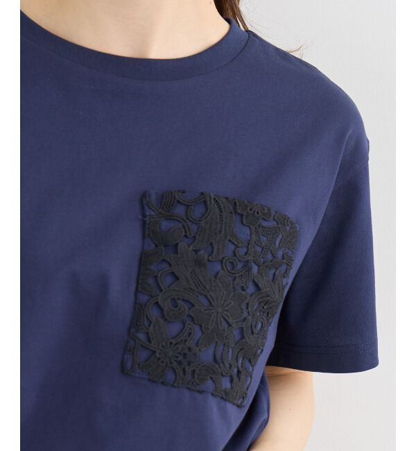 「レースポケットデザインTシャツ」|Tシャツ・カットソー|