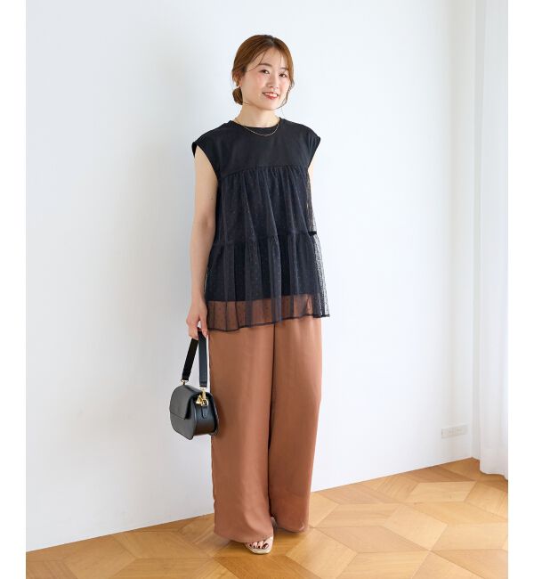 「ドットチュールティアードプルオーバー」|Tシャツ・カットソー|