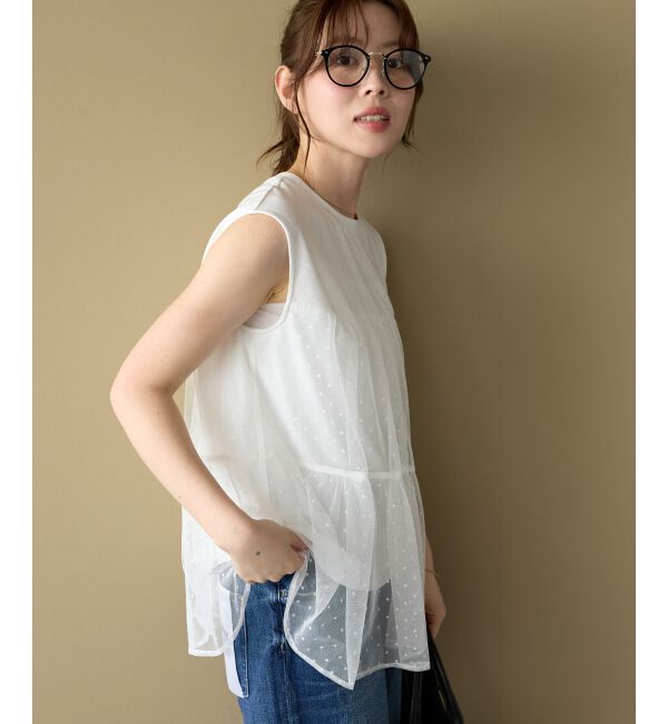  「ドットチュールティアードプルオーバー」|Tシャツ・カットソー|