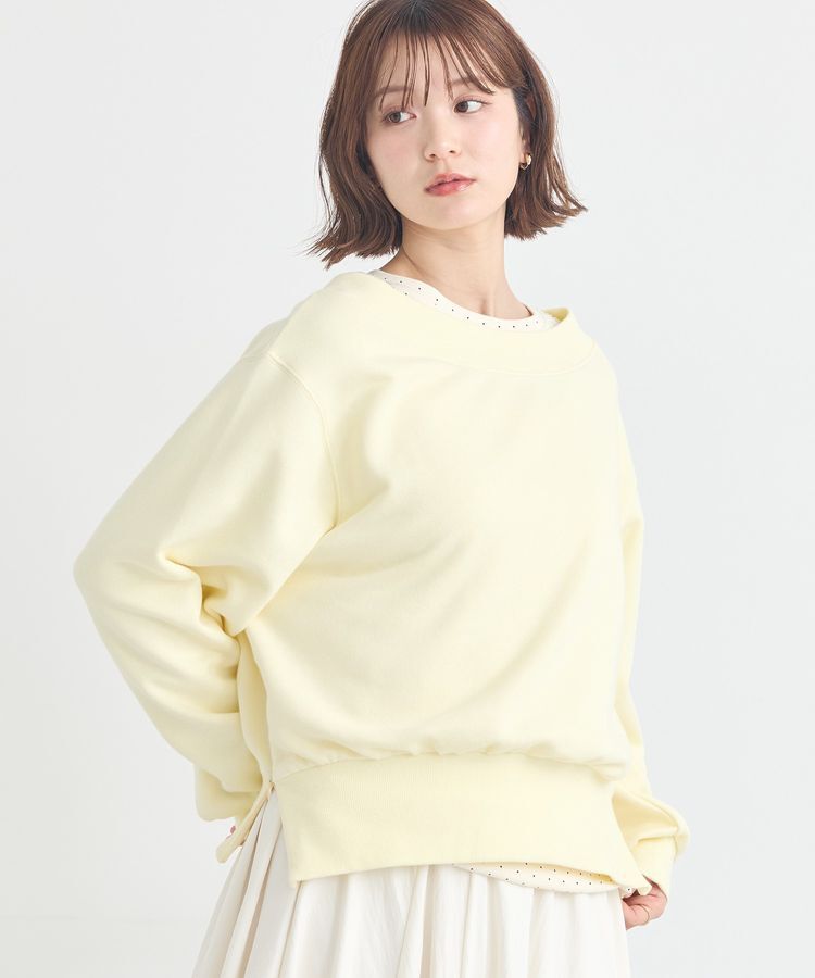earth music&ecology「裾スリット裏毛プルオーバー」|スウェット・ジャージ|Yellow