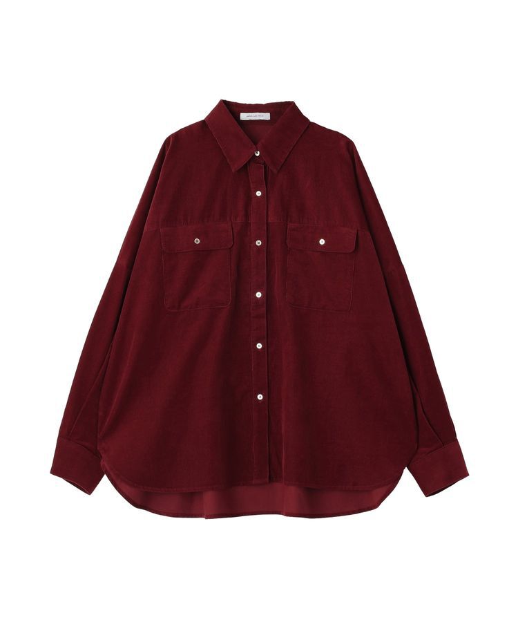 AMERICAN HOLIC「とろみコーデュロイメタルボタンBIGシャツ」|シャツ・ブラウス|