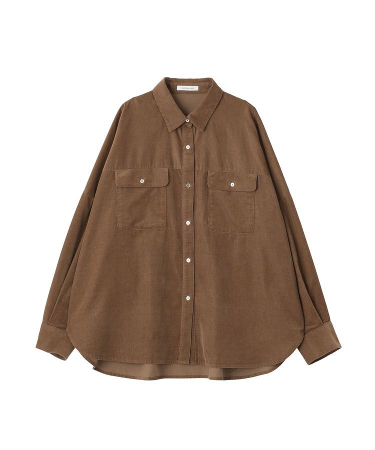AMERICAN HOLIC「とろみコーデュロイメタルボタンBIGシャツ」|シャツ・ブラウス|