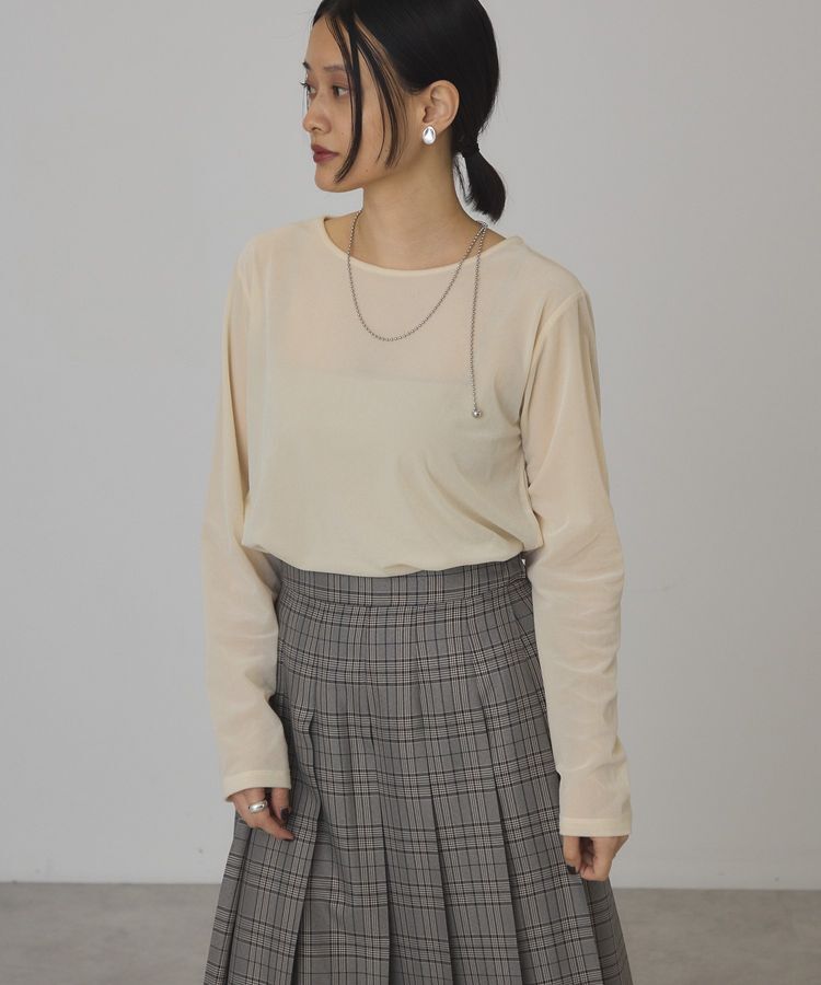 AMERICAN HOLIC「シアーベロアロングプルオーバー」|Tシャツ・カットソー|Cream