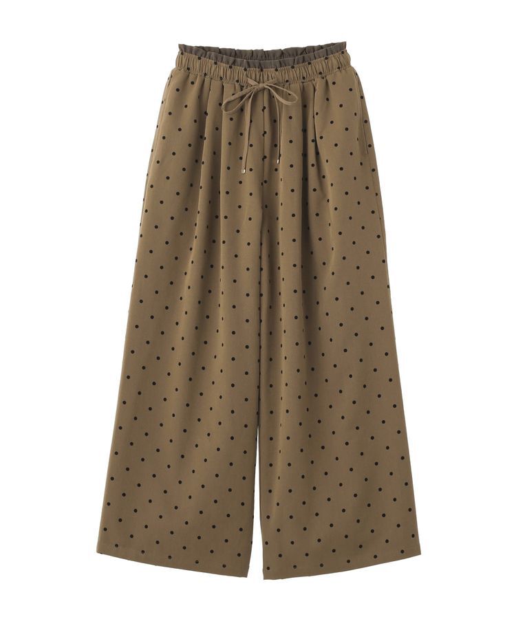 Green Parks「フロッキードットウエストレイヤードパンツ」|その他|Brown