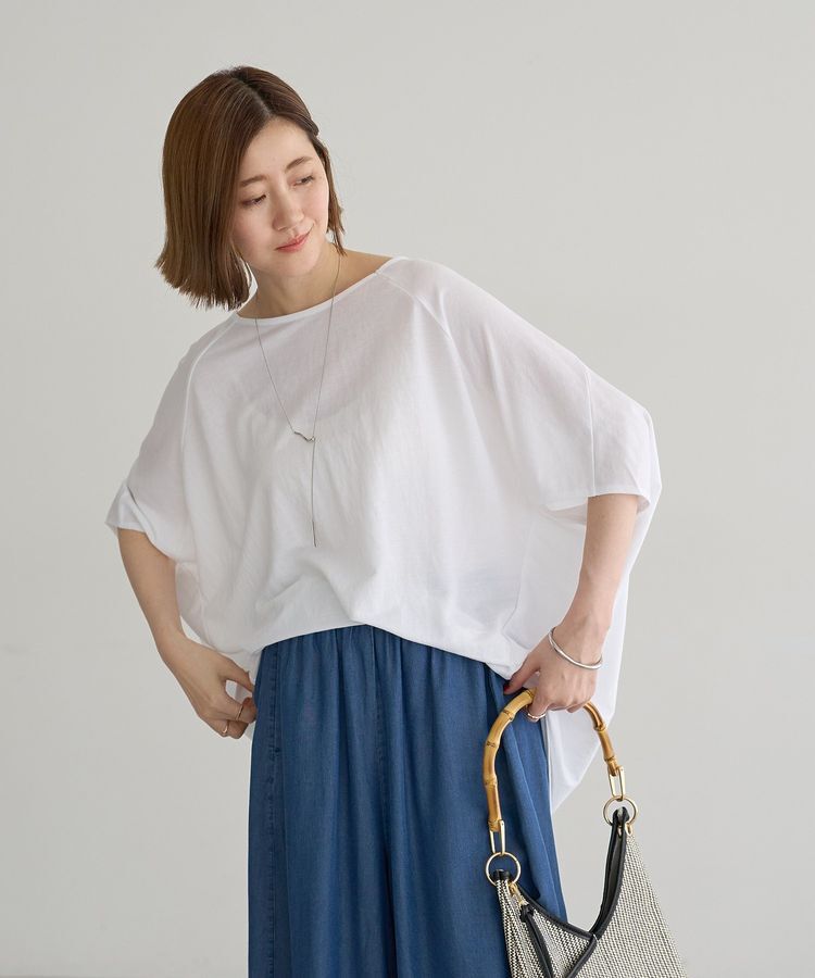 YECCA VECCA「異素材切替バックデザインプルオーバー」|Tシャツ・カットソー|