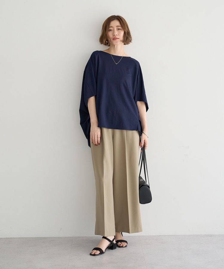 YECCA VECCA「異素材切替バックデザインプルオーバー」|Tシャツ・カットソー|