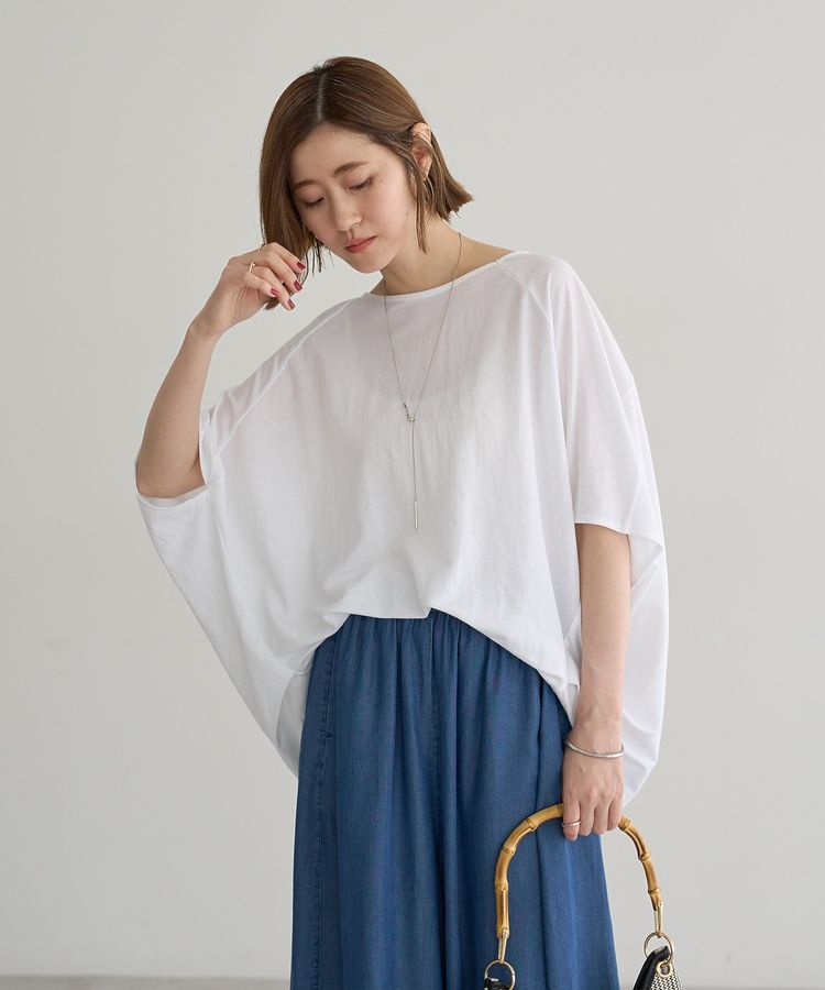 YECCA VECCA「異素材切替バックデザインプルオーバー」|Tシャツ・カットソー|