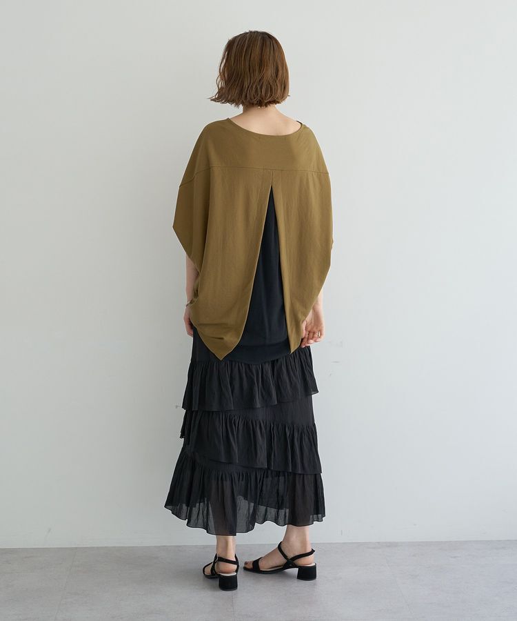 YECCA VECCA「異素材切替バックデザインプルオーバー」|Tシャツ・カットソー|
