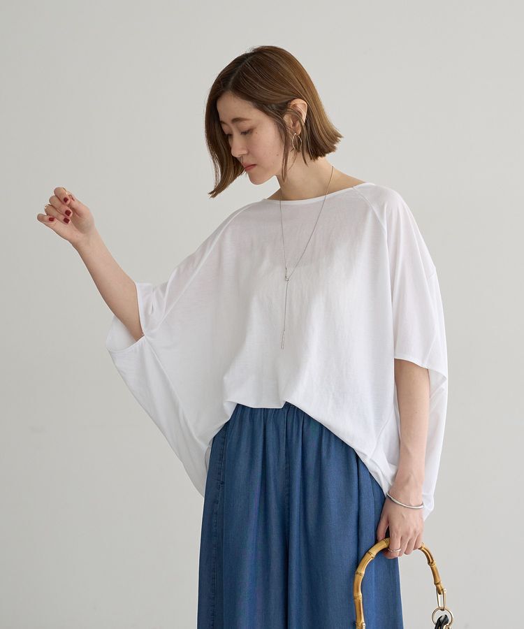 YECCA VECCA「異素材切替バックデザインプルオーバー」|Tシャツ・カットソー|