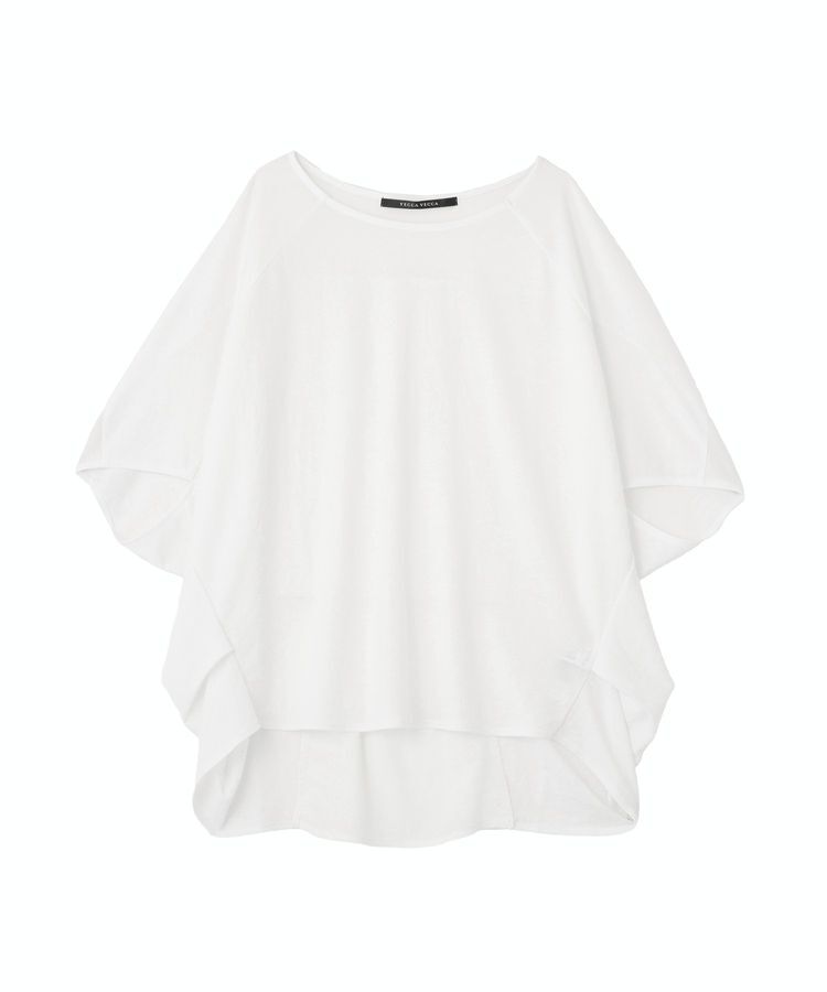YECCA VECCA「異素材切替バックデザインプルオーバー」|Tシャツ・カットソー|