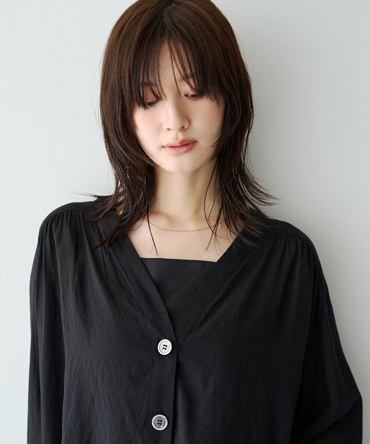 YECCA VECCA「バックレースヘムドッキングカーディガン」|カーディガン|