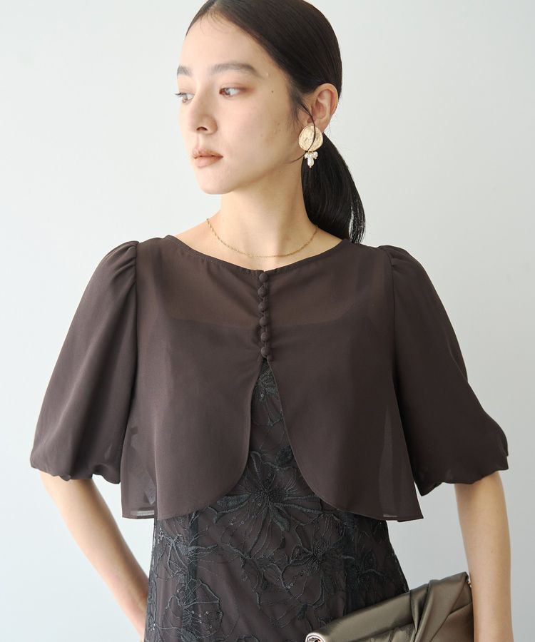 YECCA VECCA「【2点SET】フラワー柄スパンコール刺繍ドレス」|ワンピース|