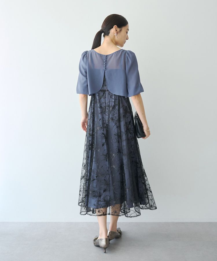 YECCA VECCA「【2点SET】フラワー柄スパンコール刺繍ドレス」|ワンピース|