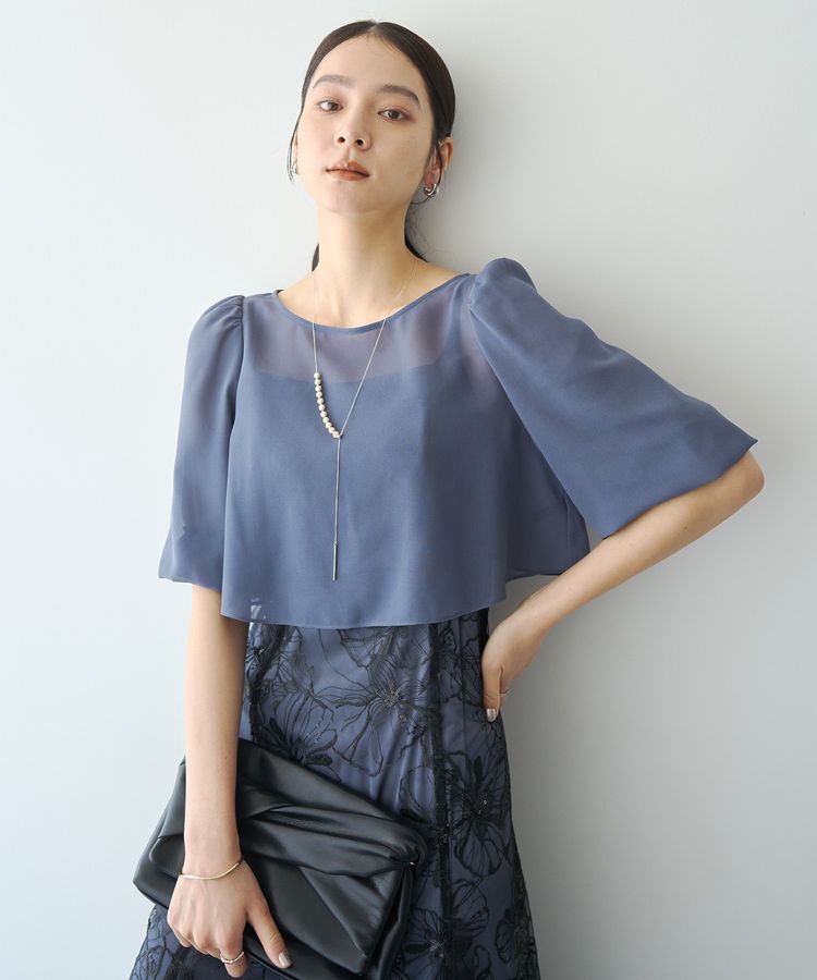 YECCA VECCA「【2点SET】フラワー柄スパンコール刺繍ドレス」|ワンピース|