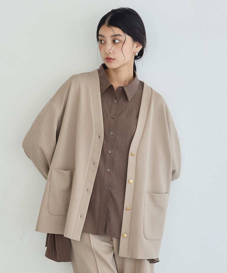 YECCA VECCA「金釦カットジョーゼットカーディガン」|カーディガン|