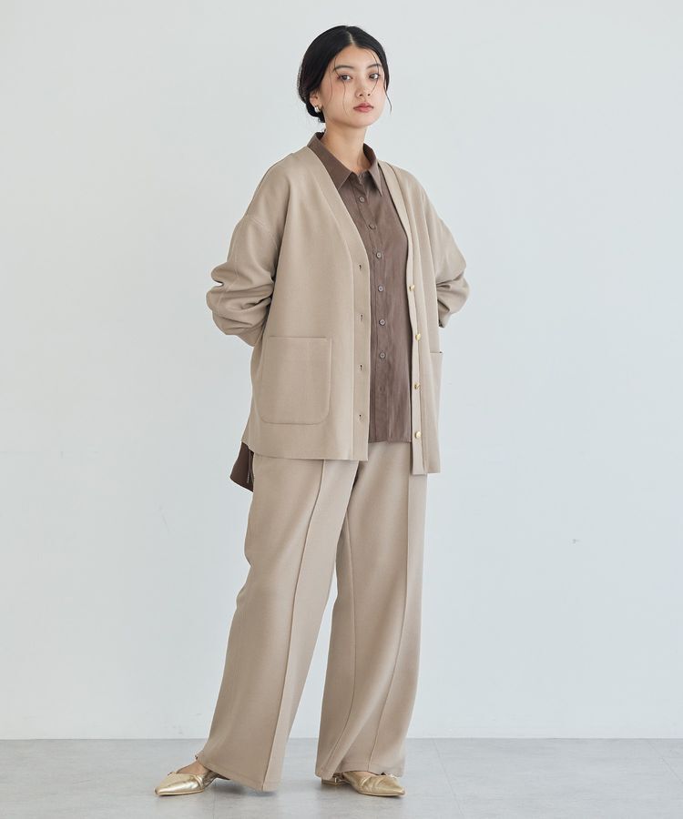 YECCA VECCA「金釦カットジョーゼットカーディガン」|カーディガン|