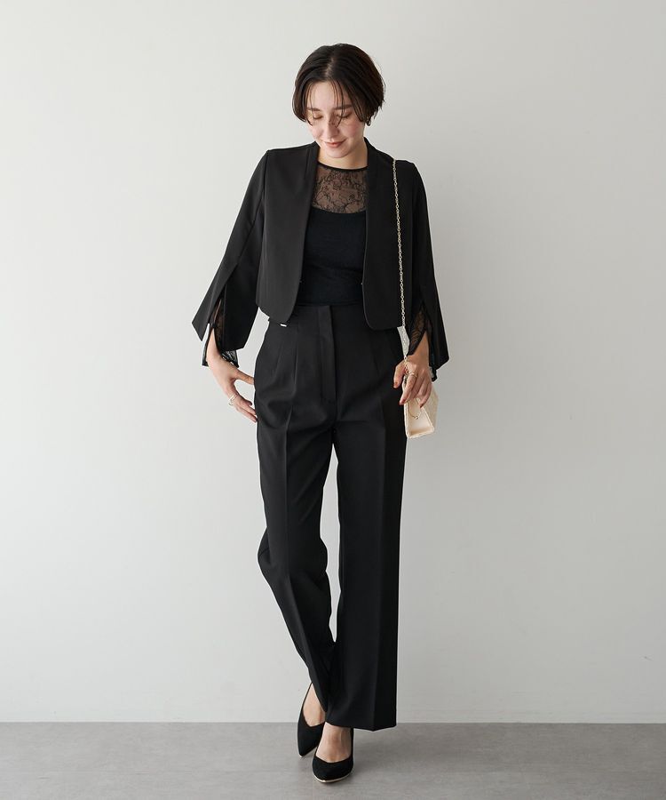 YECCA VECCA「刺繍レースクラッチバッグ」|ショルダー・メッセンジャー|