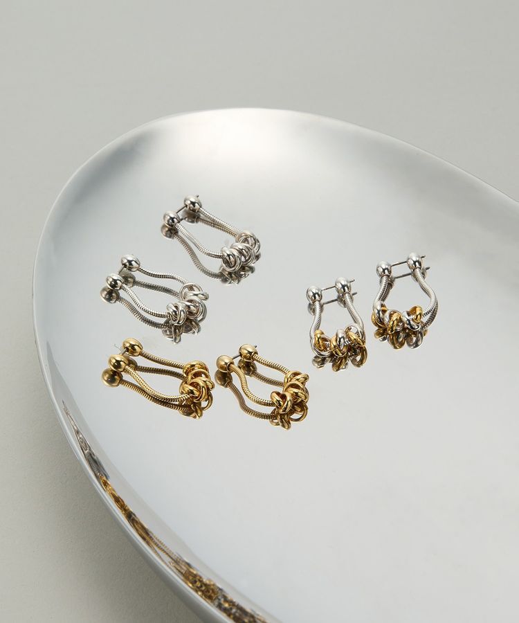 YECCA VECCA「LAPUIS.Coil Chain ピアス」|イヤリング|