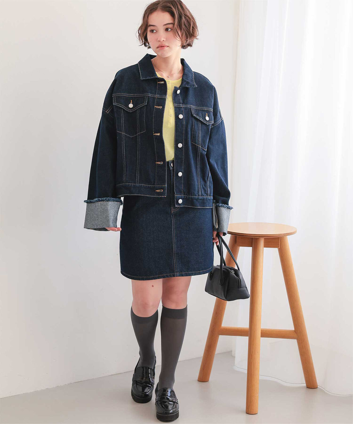 titivate「シアーテレコヘンリーネックトップス」|Tシャツ・カットソー|