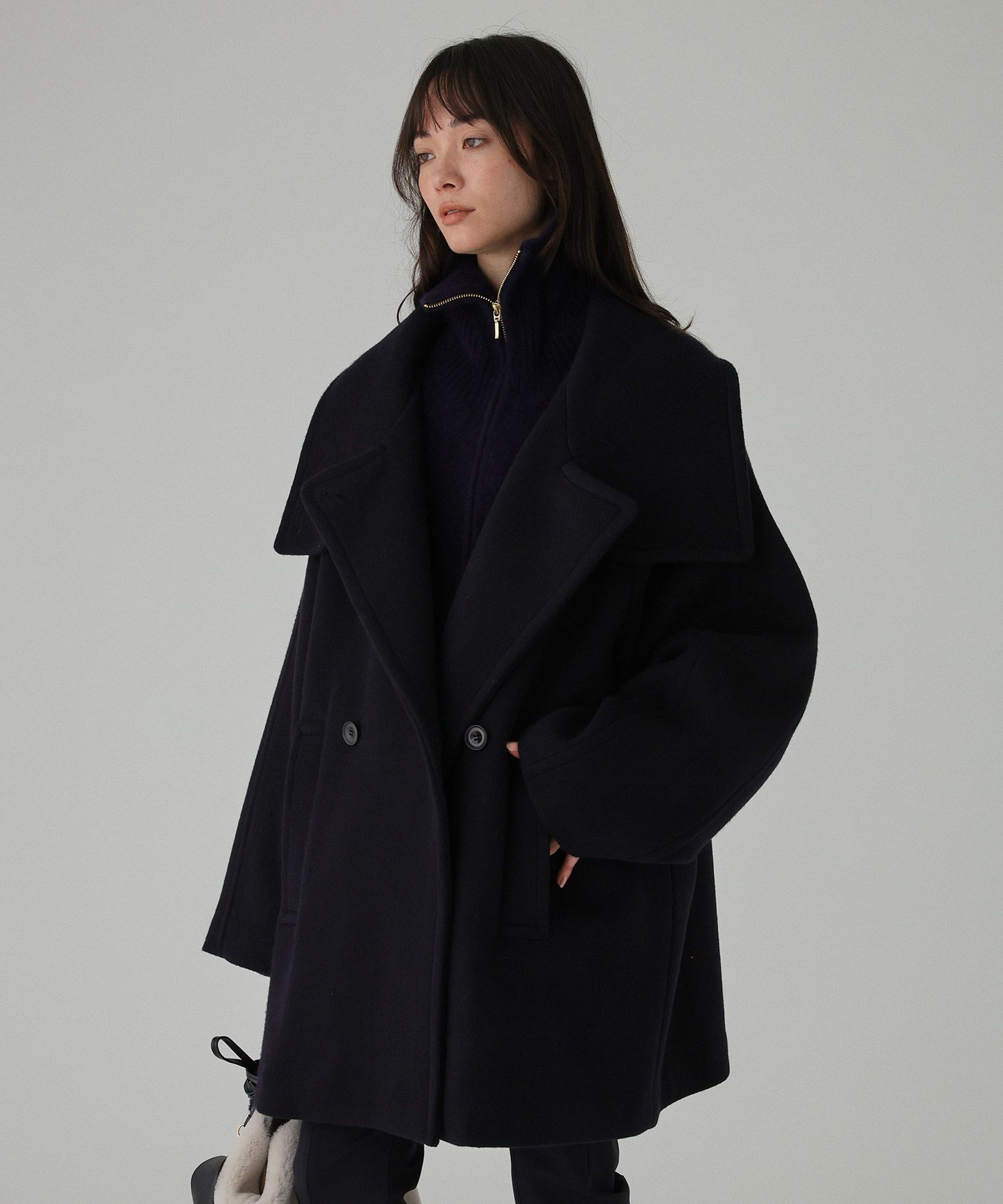 BABYLONE「ダブルフェイスPコート」|ピーコート|ﾈｲﾋﾞｰ
