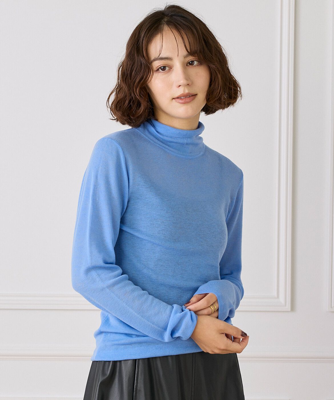 DAY by DAY it&rsquo;s international「ハイネックニットプルオーバー《Melty air wool》」|ニット・セーター|ブルー1