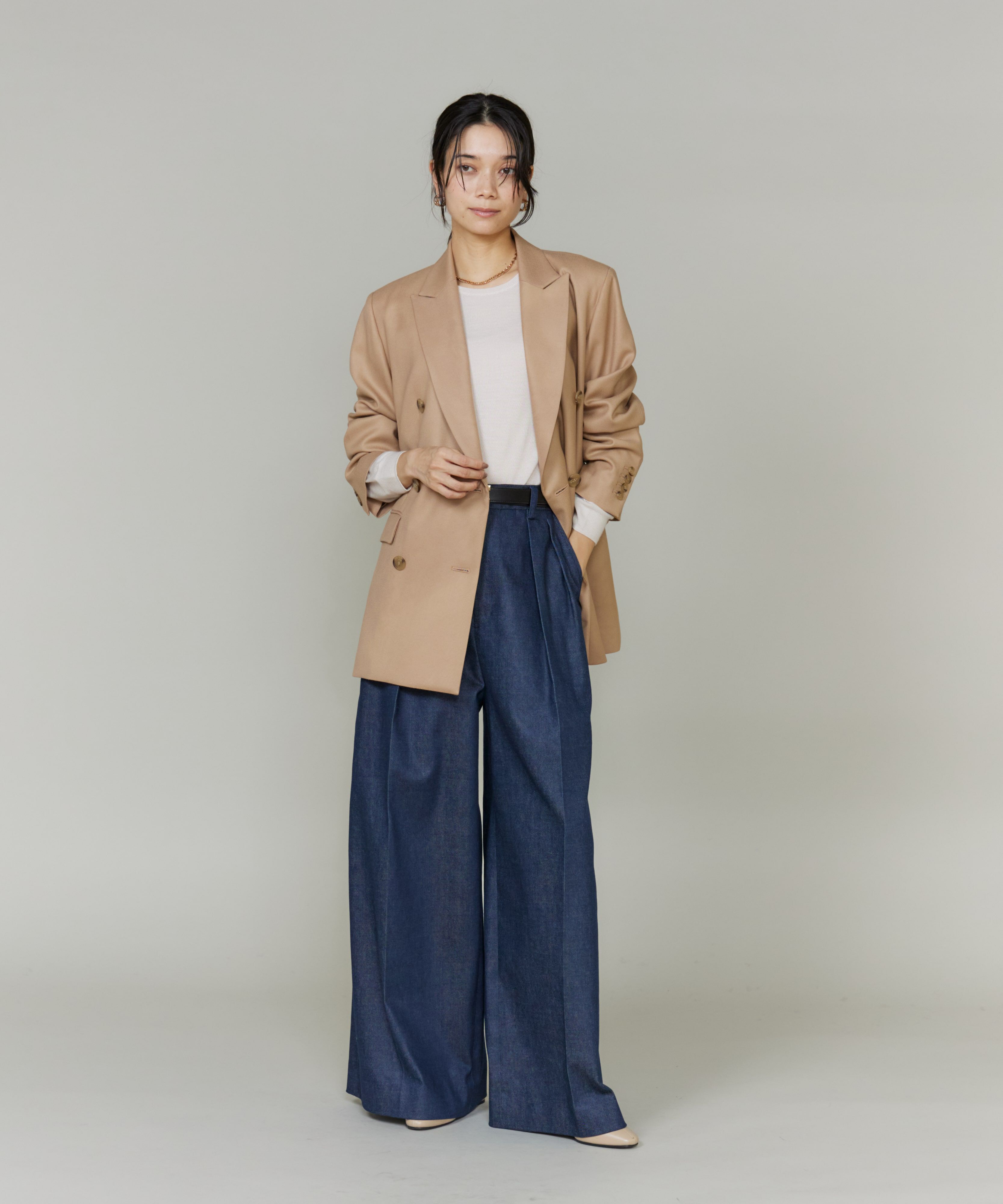 INED「《大きいサイズ》シルクカシミヤクルーネックニット《CONTESSA》」|ニット・セーター|