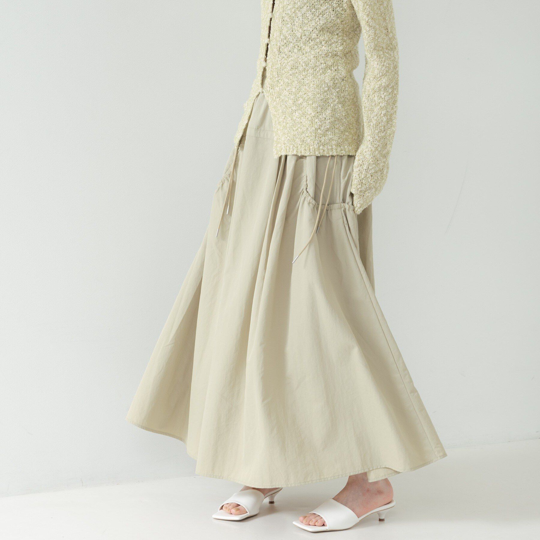 GALLEST「ギャザーポケットスカート」|スカート|ベージュ(052)