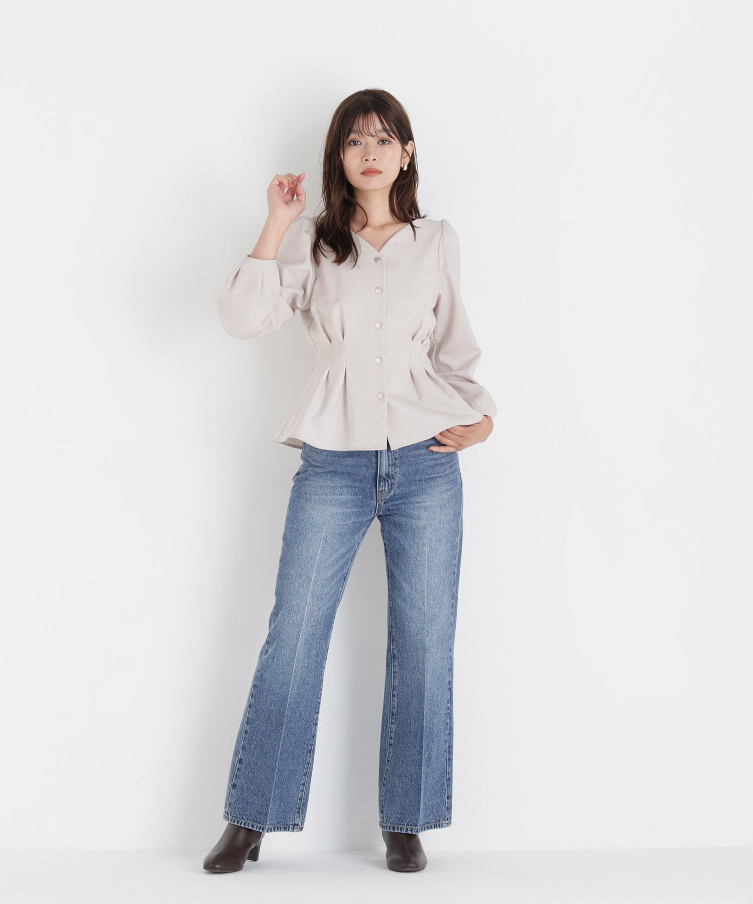  「＜ちょうど、いい服＞きゅっと、メリハリ仕掛けトップス」|シャツ・ブラウス|