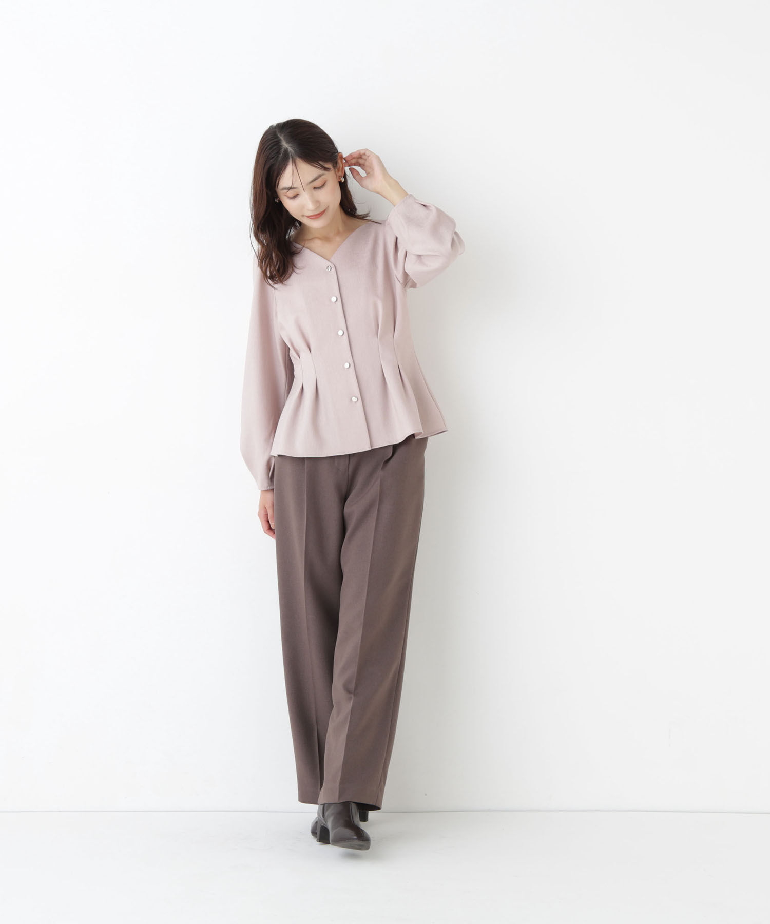  「＜ちょうど、いい服＞きゅっと、メリハリ仕掛けトップス」|シャツ・ブラウス|