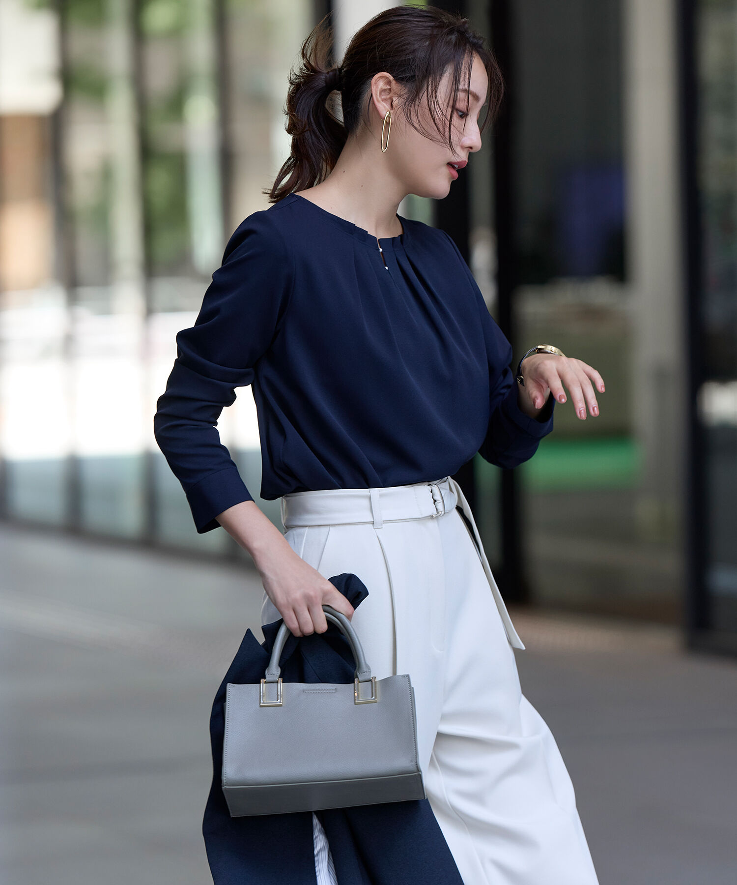  「＜ちょうど、いい服＞いつでもどこでも。ロングシーズンワイドパンツ」|その他|オフホワイト1