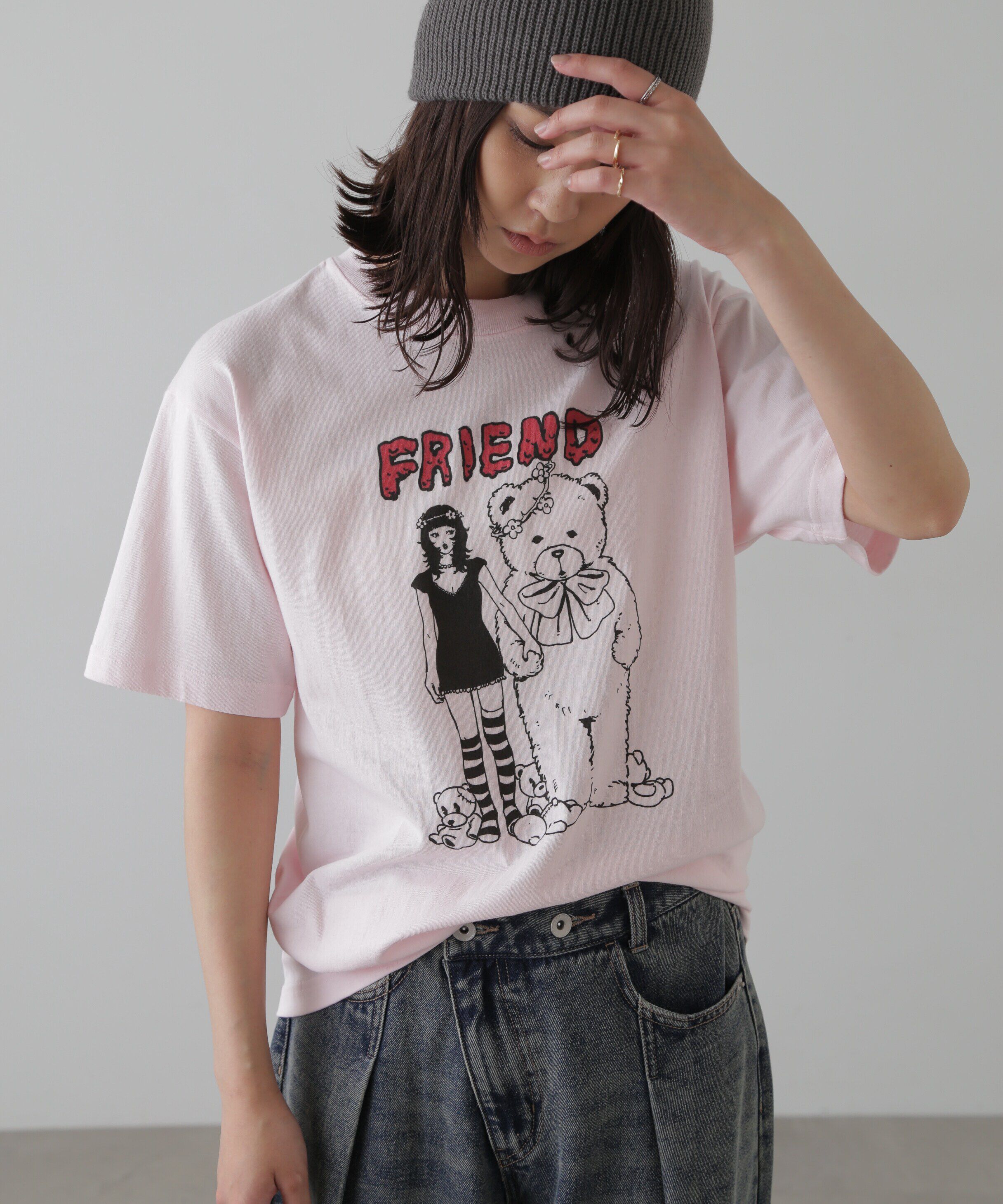  「full_kado Tシャツ」|Tシャツ・カットソー|ピンク